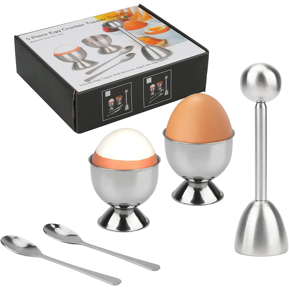 Egg Separator Tool - LMETJMA Яичный крекер Топпер Набор из